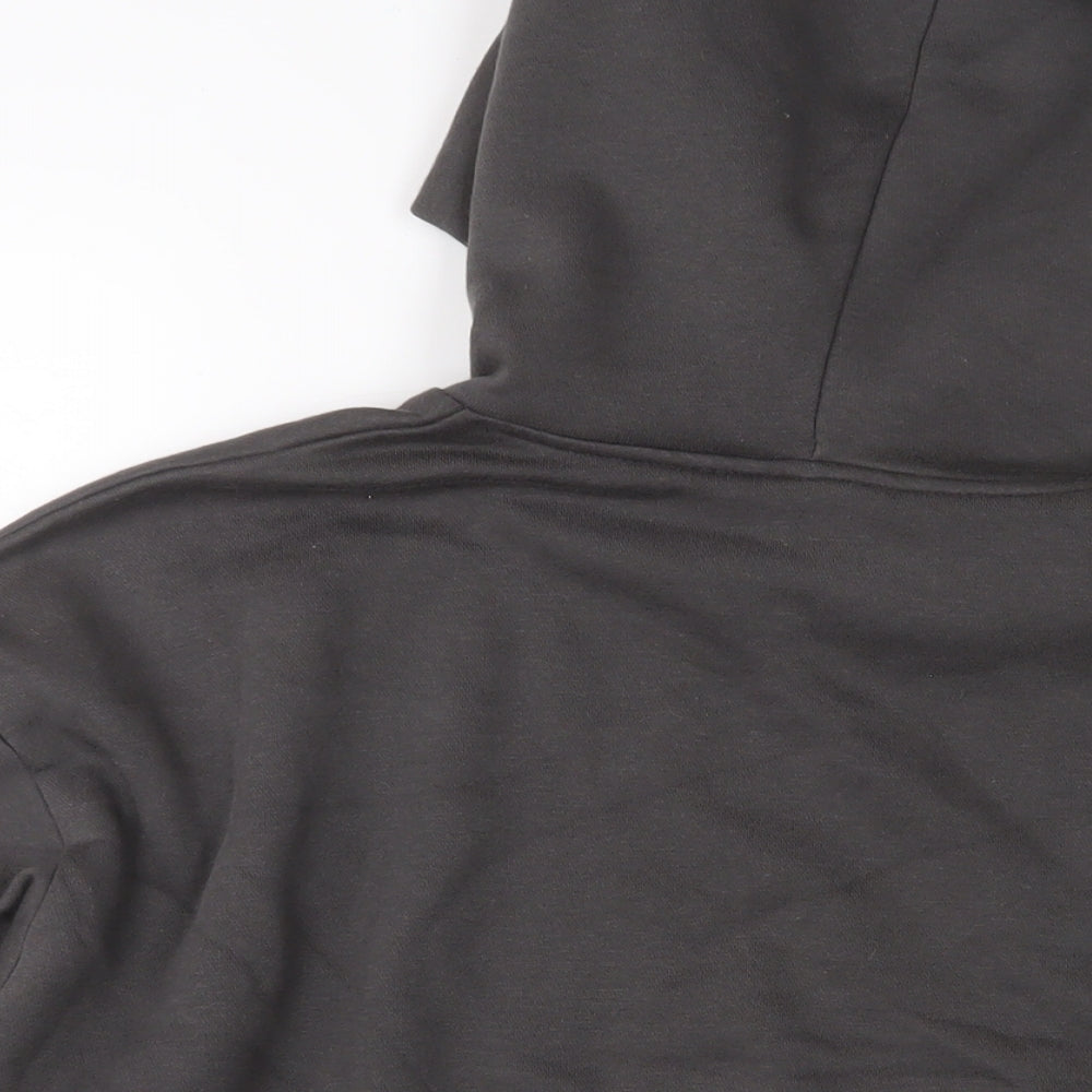 Zara Womens Grey Cotton Pullover Hoodie Size XL Pullover