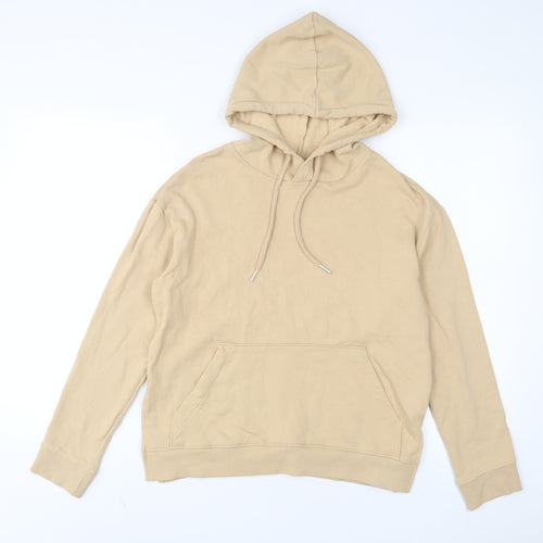 H&M Womens Beige Cotton Pullover Hoodie Size S Pullover
