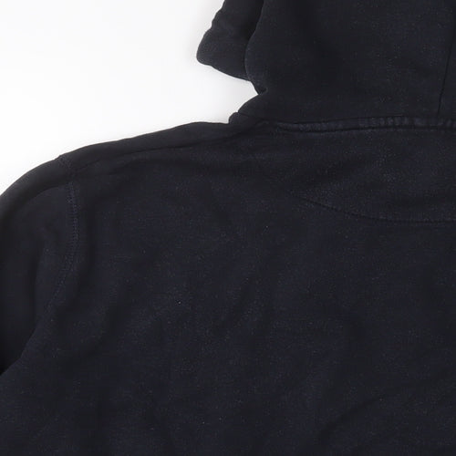 French Connection Mens Blue Cotton Pullover Hoodie Size L - Logo