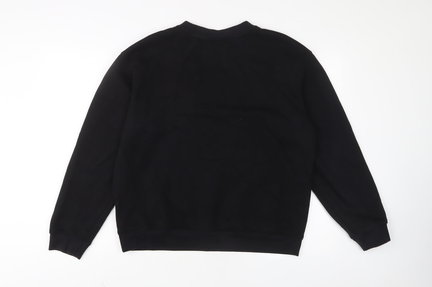 it's Simple Mens Black Cotton Pullover Sweatshirt Size M