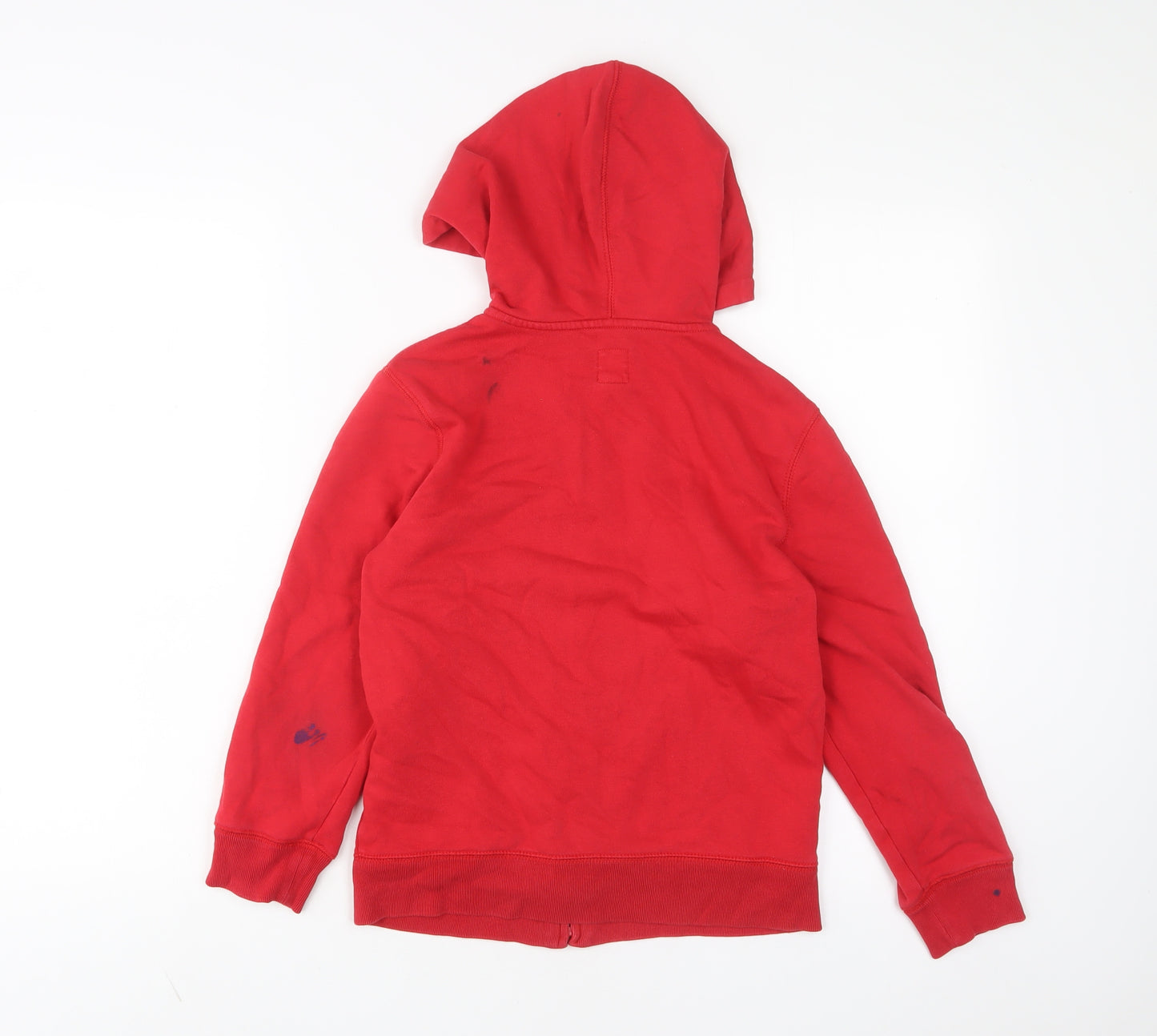 Gap Boys Red Cotton Full Zip Hoodie Size 8-9 Years Zip