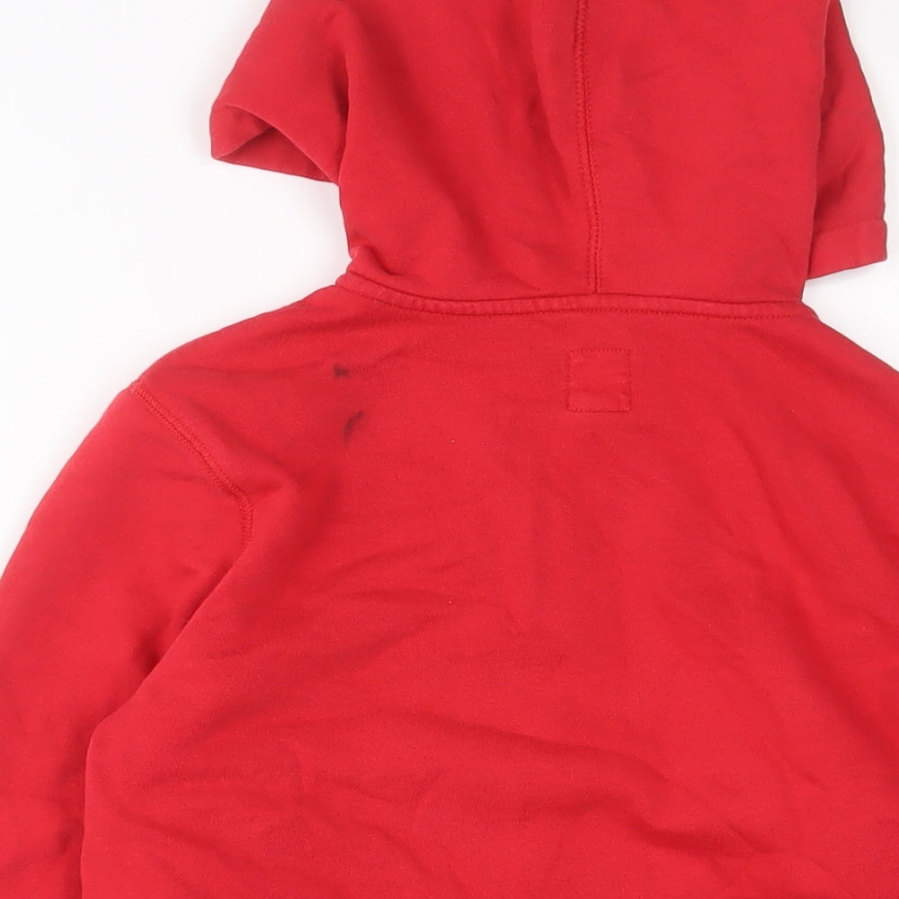 Gap Boys Red Cotton Full Zip Hoodie Size 8-9 Years Zip