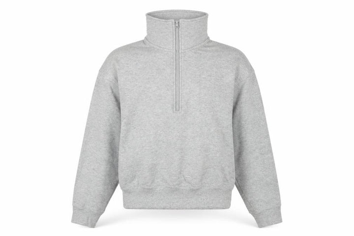 Uniqlo Womens Grey Cotton Pullover Sweatshirt Size M Zip