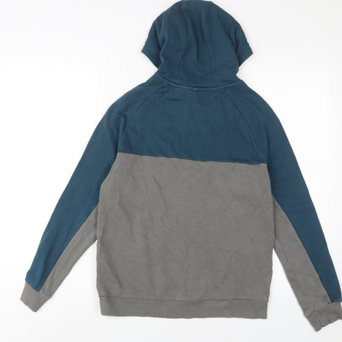 Marks and Spencer Boys Blue Cotton Pullover Hoodie Size 12-13 Years Pullover