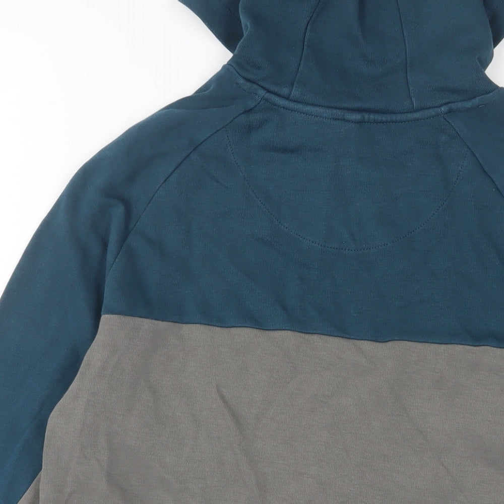 Marks and Spencer Boys Blue Cotton Pullover Hoodie Size 12-13 Years Pullover