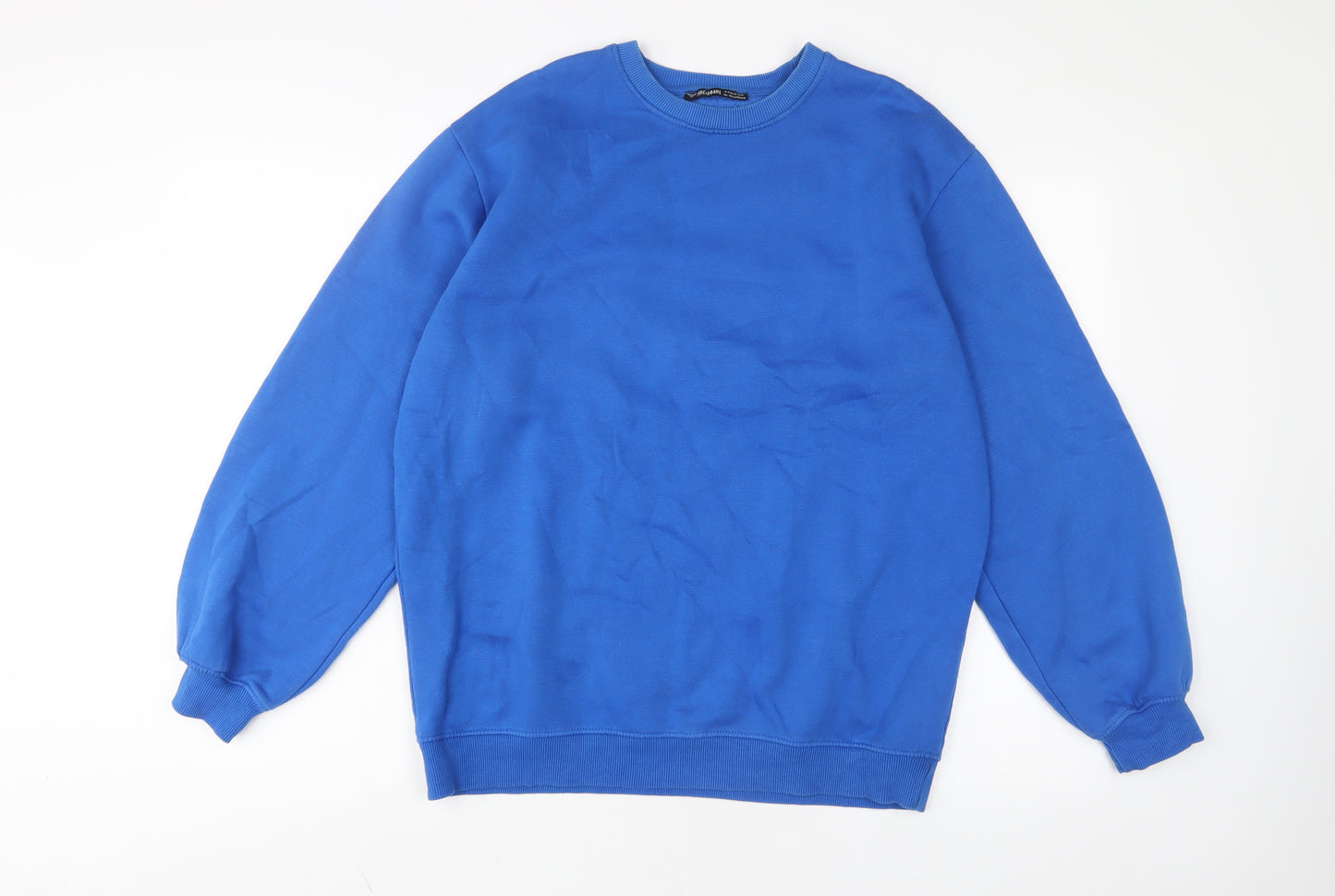 Threadbare Womens Blue Cotton Pullover Sweatshirt Size 14 Pullover