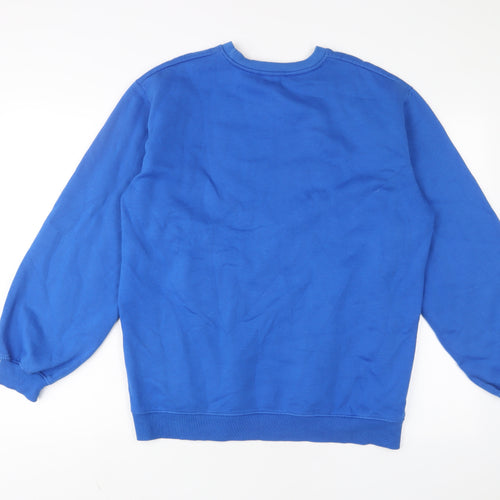 Threadbare Womens Blue Cotton Pullover Sweatshirt Size 14 Pullover