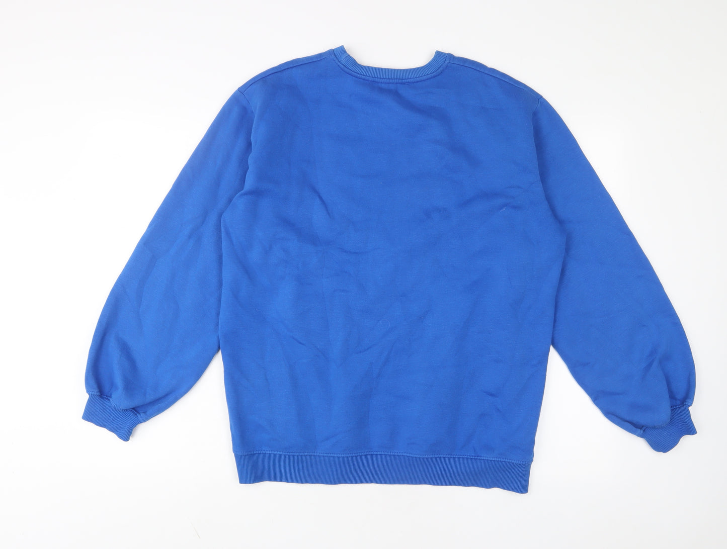 Threadbare Womens Blue Cotton Pullover Sweatshirt Size 14 Pullover