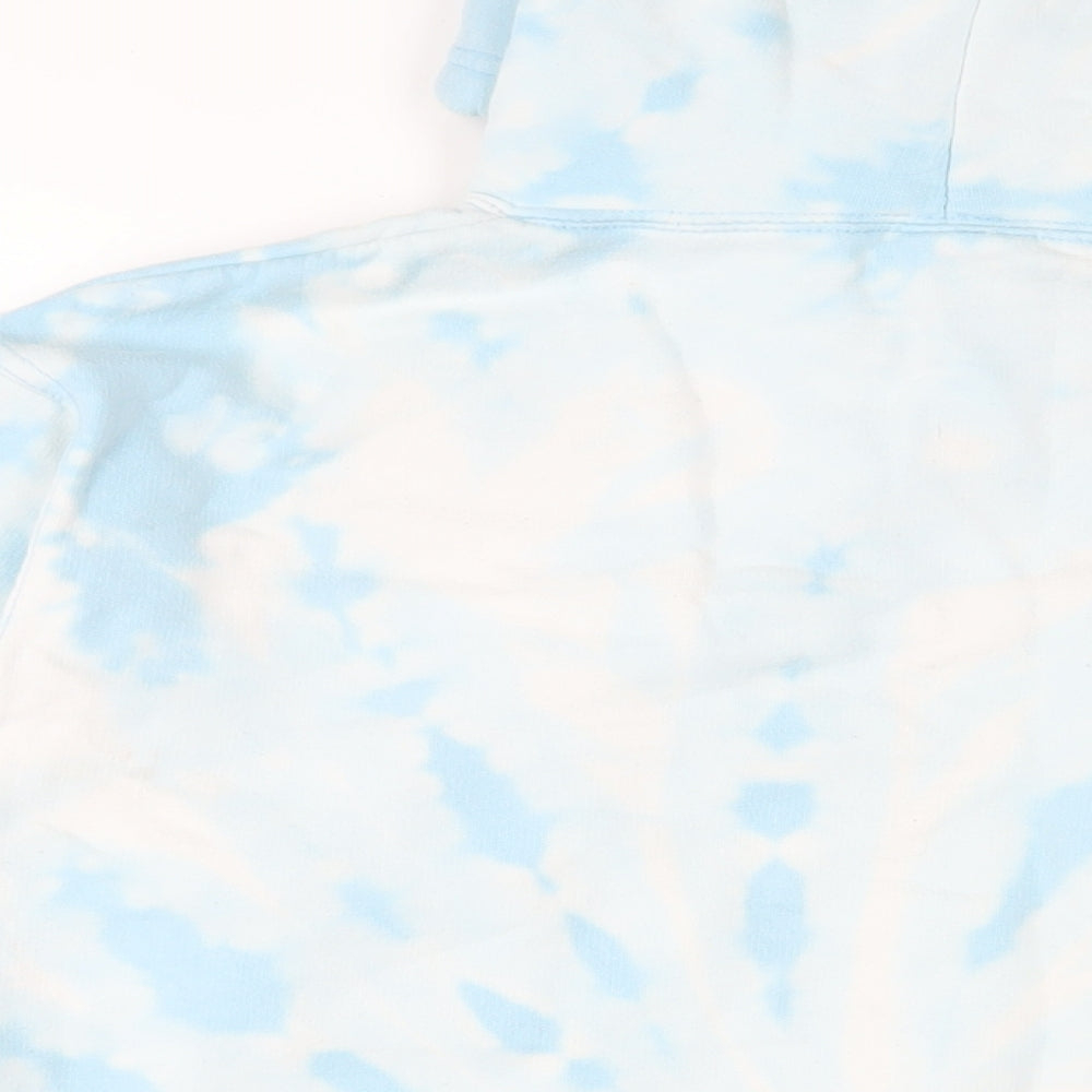 Stars & Stripes Womens Blue Geometric Cotton Pullover Hoodie Size XL Pullover