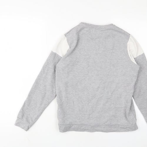 River Island Boys Grey Cotton Pullover Sweatshirt Size 13-14 Years Pullover