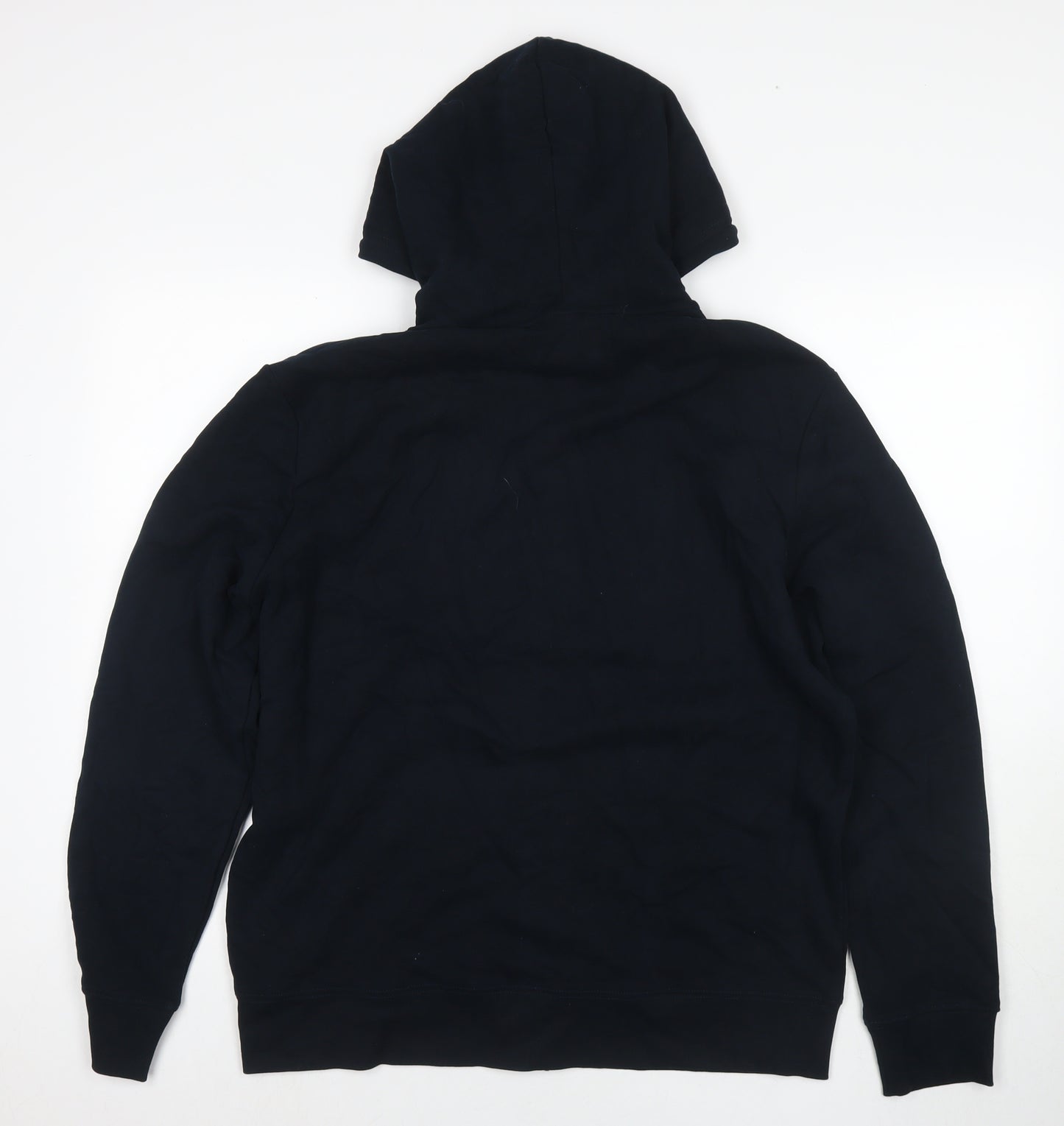 Marks and Spencer Mens Black Cotton Full Zip Hoodie Size L