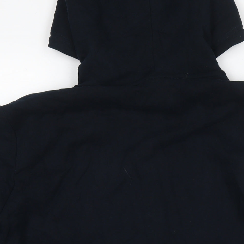 Marks and Spencer Mens Black Cotton Full Zip Hoodie Size L