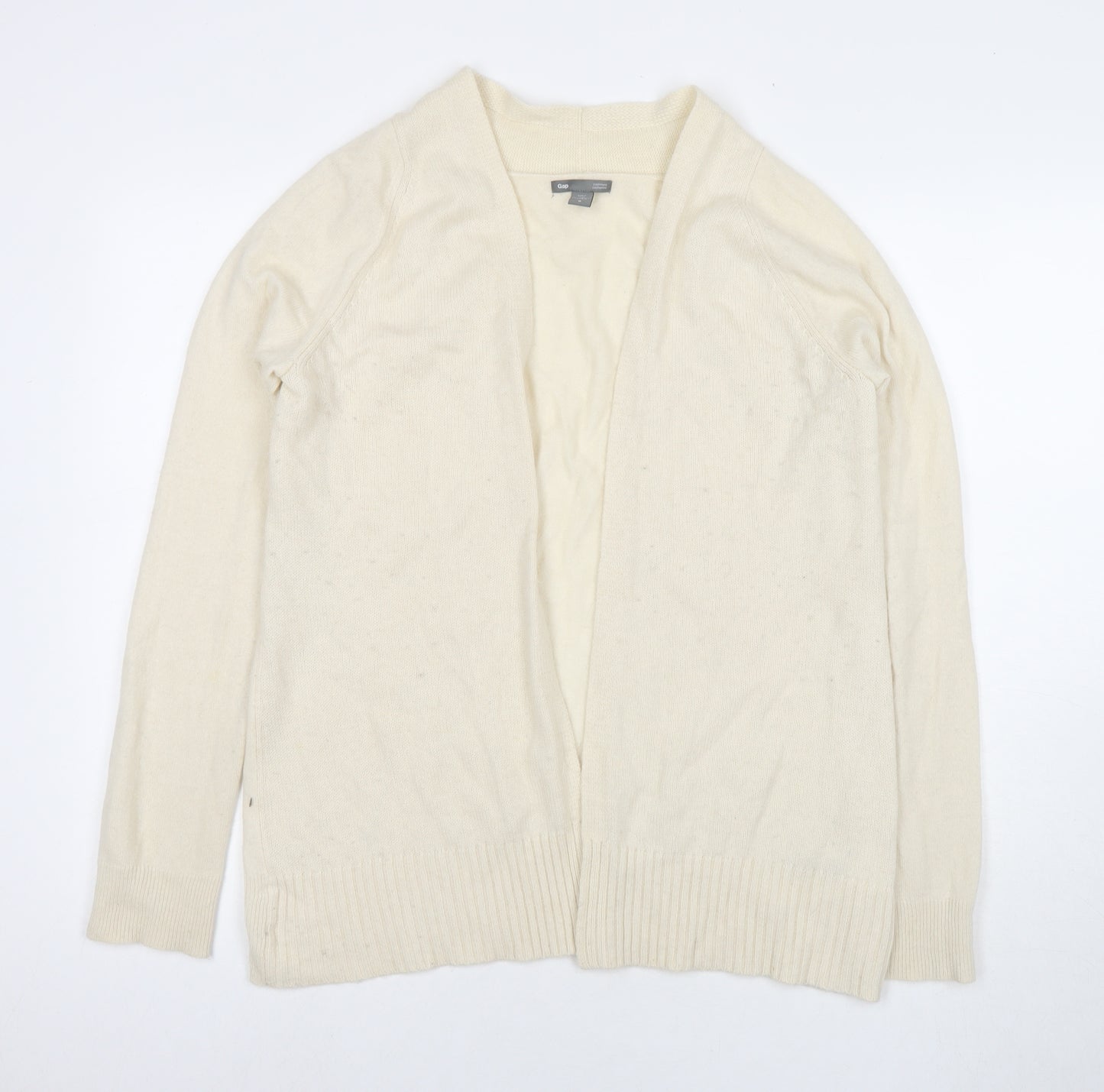 Gap Womens Ivory V-Neck Cashmere Cardigan Jumper Size M