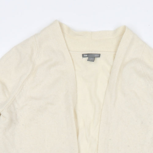 Gap Womens Ivory V-Neck Cashmere Cardigan Jumper Size M