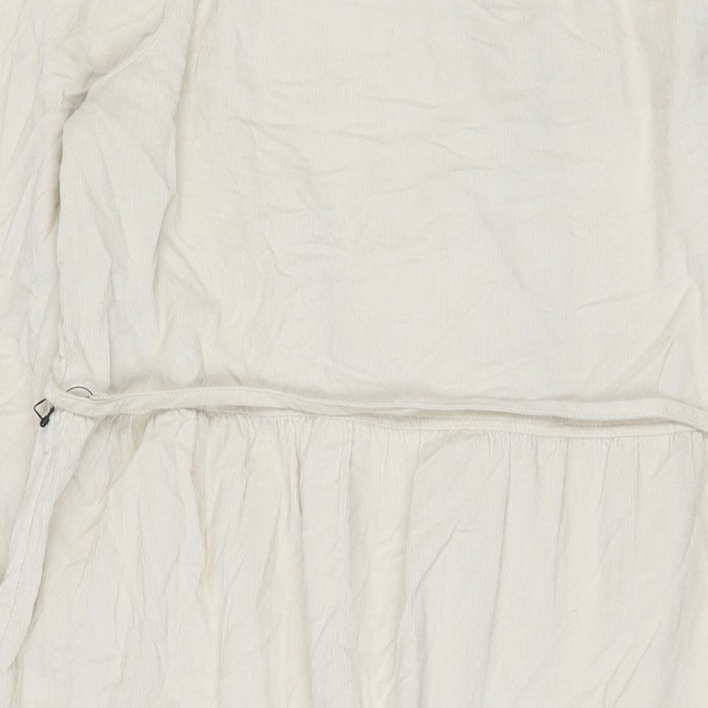 Marks and Spencer Womens Beige Cotton Maxi Size 20 V-Neck Pullover