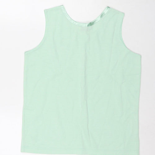 Bonmarché Womens Green Polyester Basic T-Shirt Size S Round Neck - Ribbed