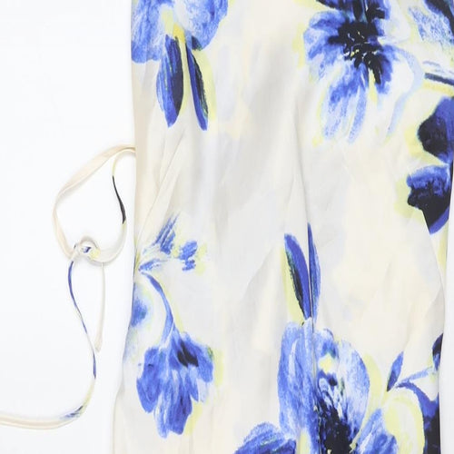 Marks and Spencer Womens Ivory Floral Polyester Babydoll Dress Size 8