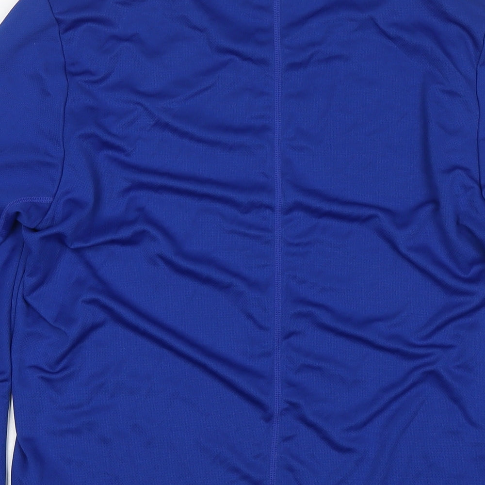 adidas Mens Blue Polyester Basic T-Shirt Size S Round Neck Pullover