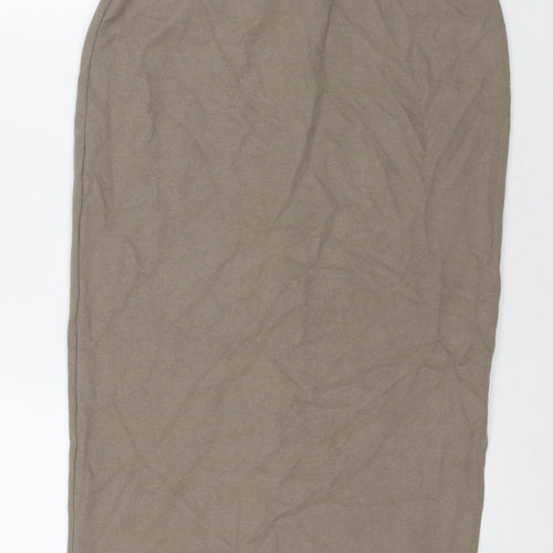 Marks and Spencer Womens Beige Polyester Straight & Pencil Skirt Size 6