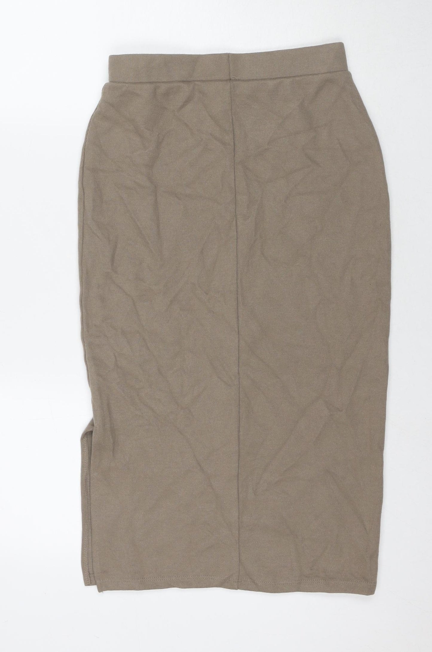 Marks and Spencer Womens Beige Polyester Straight & Pencil Skirt Size 6