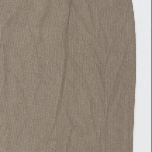 Marks and Spencer Womens Beige Polyester Straight & Pencil Skirt Size 6