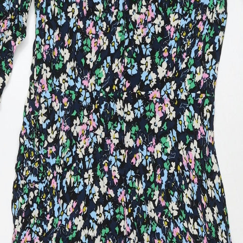 Marks and Spencer Womens Multicoloured Floral Viscose Maxi Size 8 Round Neck Zip