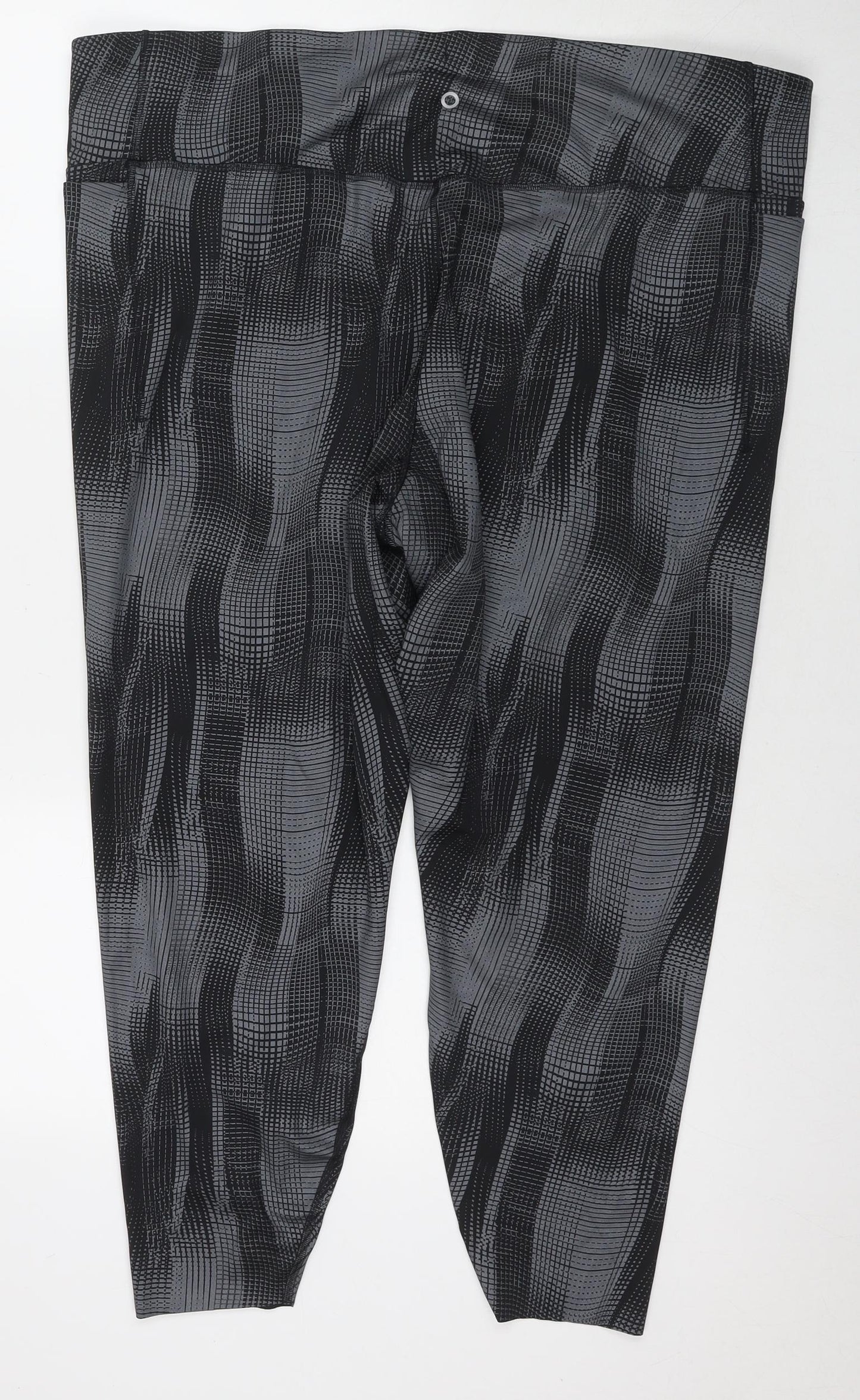 GOODMOVE Womens Grey Polyester Snow Pants Leggings Size 24 L25 in Regular Drawstring