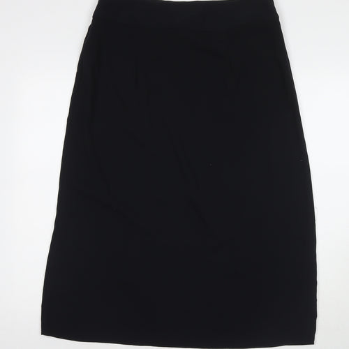 Marks and Spencer Womens Black Polyester Maxi Skirt Size 14 Zip