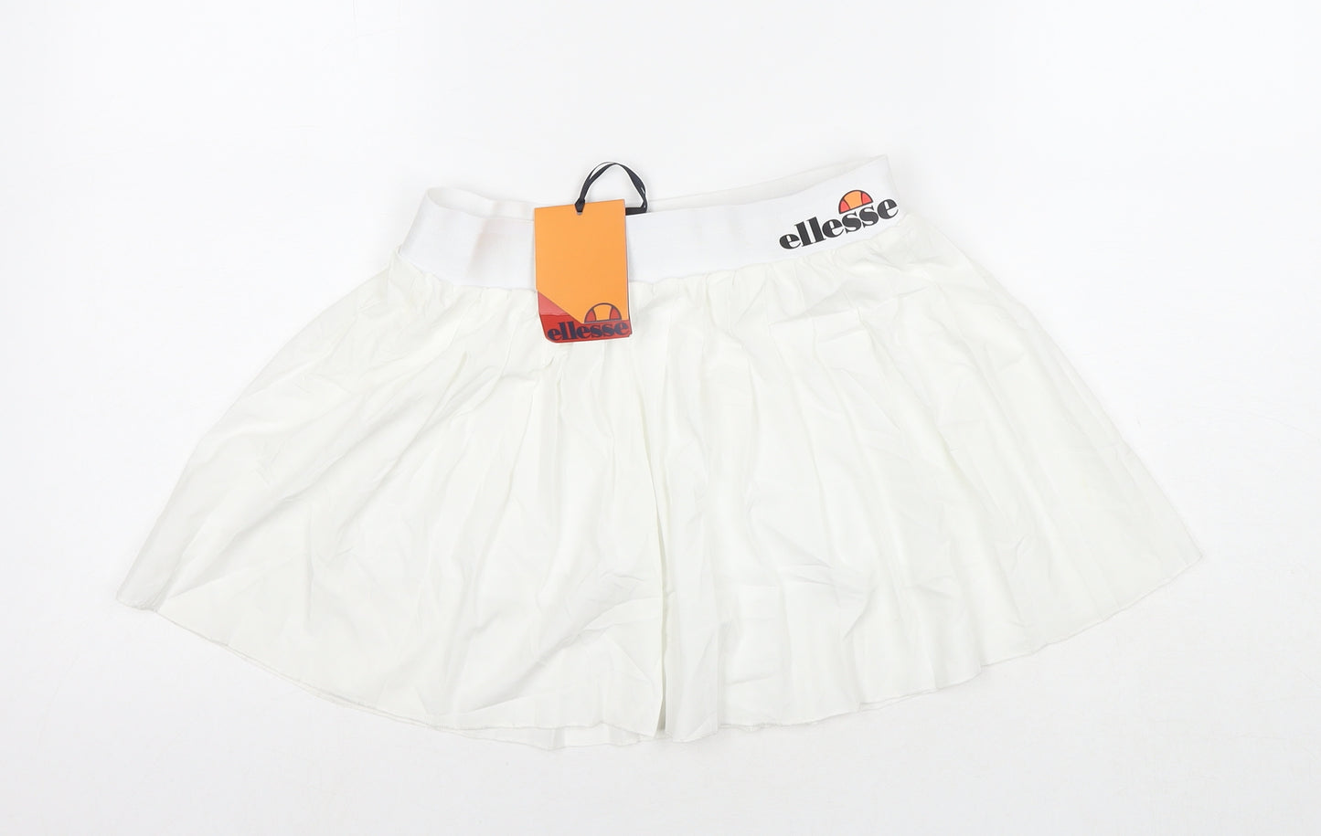 ellesse Womens White Polyester Skort Skirt Size 8 - Logo