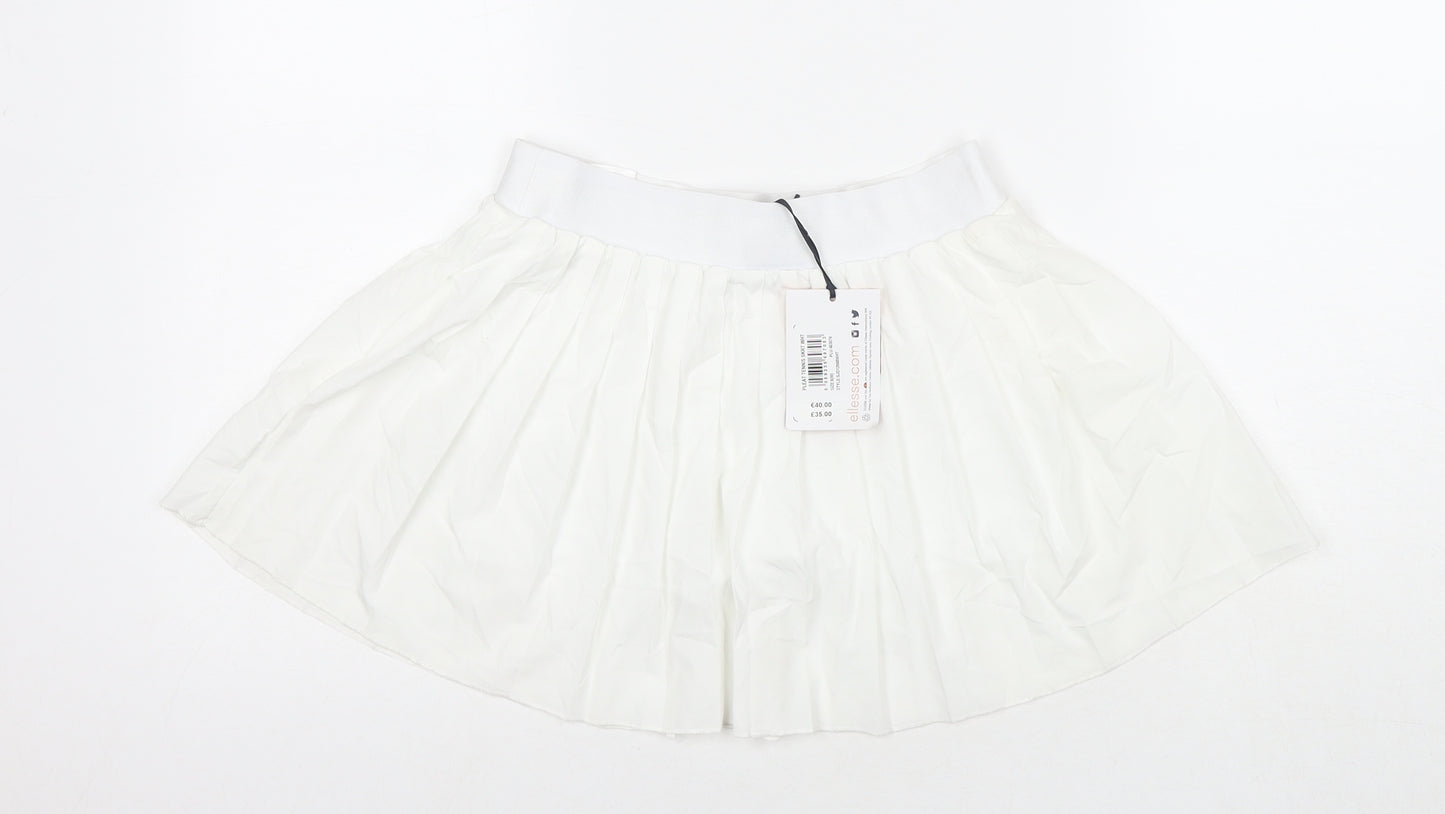 ellesse Womens White Polyester Skort Skirt Size 8 - Logo