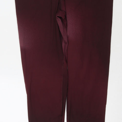 GOODMOVE Womens Red Polyester Pedal Pusher Leggings Size 18 L26 in Regular Pullover