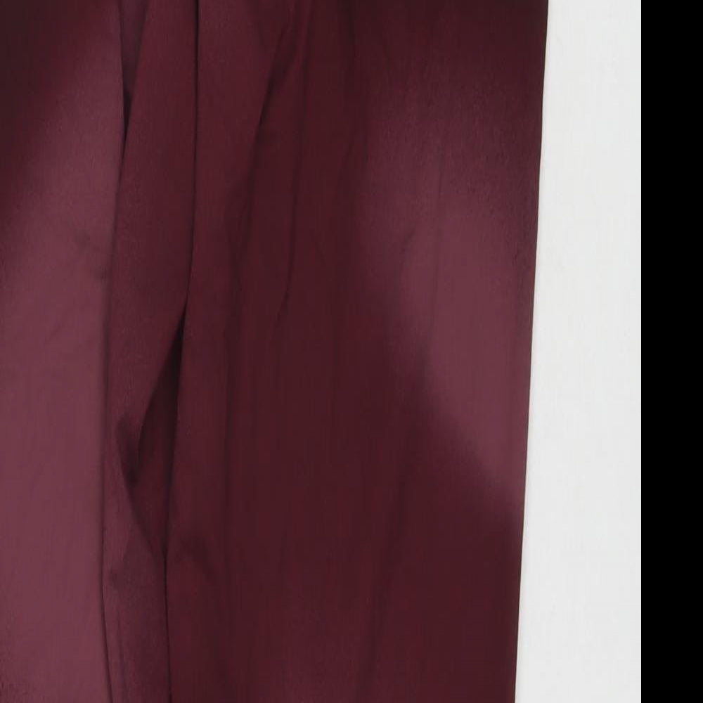 GOODMOVE Womens Red Polyester Pedal Pusher Leggings Size 18 L26 in Regular Pullover