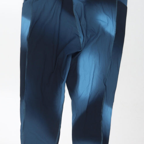 GOODMOVE Womens Blue Polyester Pedal Pusher Leggings Size 22 L24 in Regular Pullover