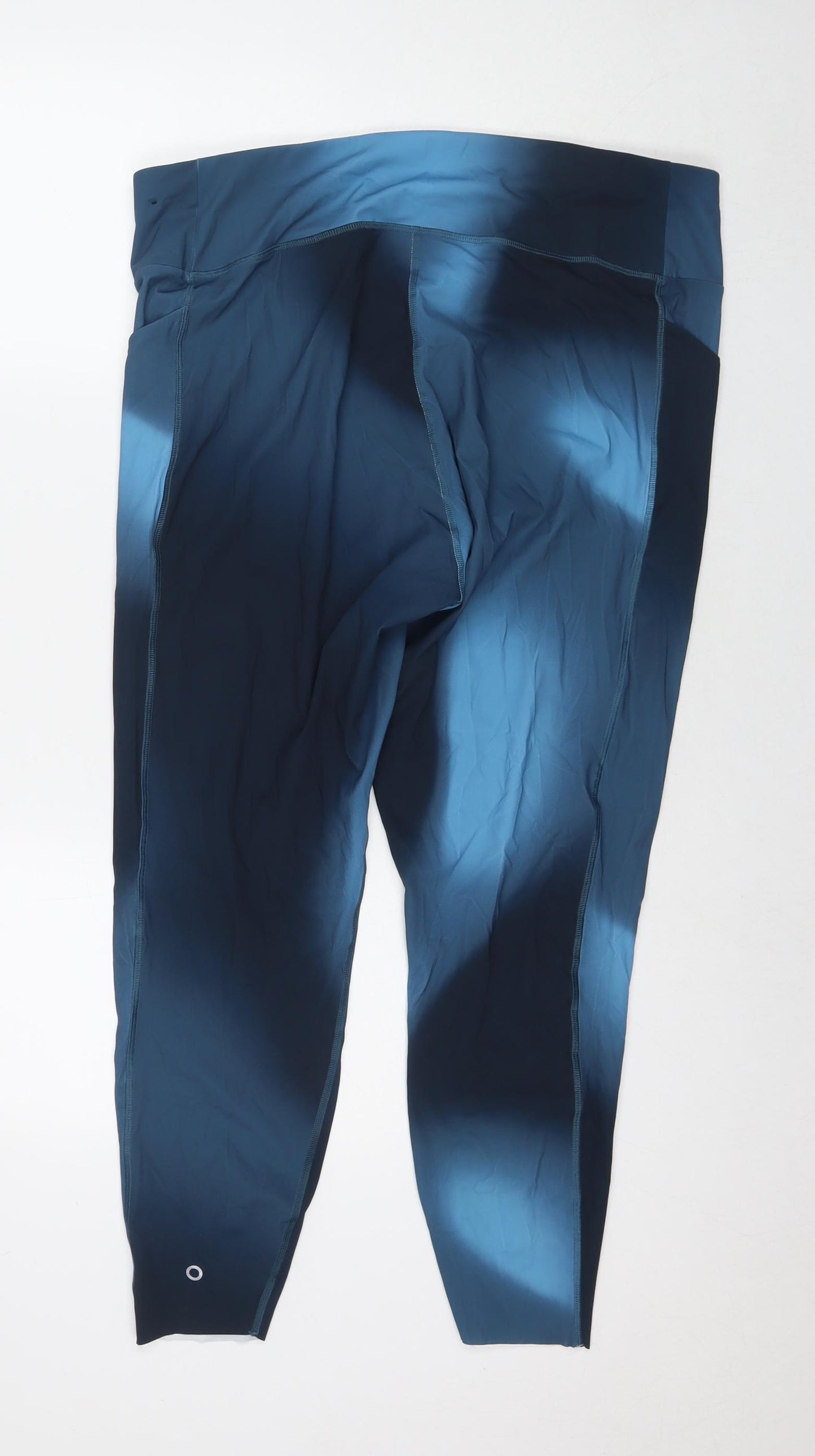 GOODMOVE Womens Blue Polyester Pedal Pusher Leggings Size 22 L24 in Regular Pullover
