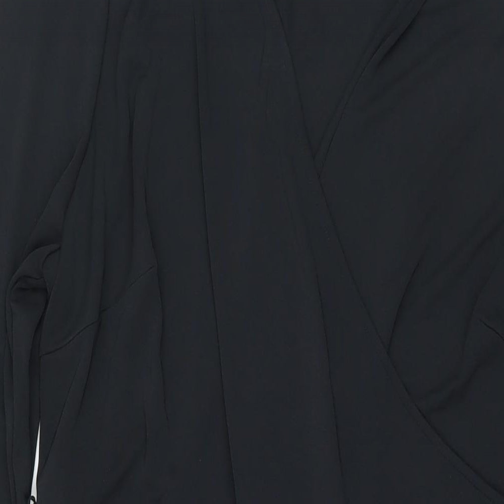 Marks and Spencer Womens Black Polyester Maxi Size 20 V-Neck Pullover