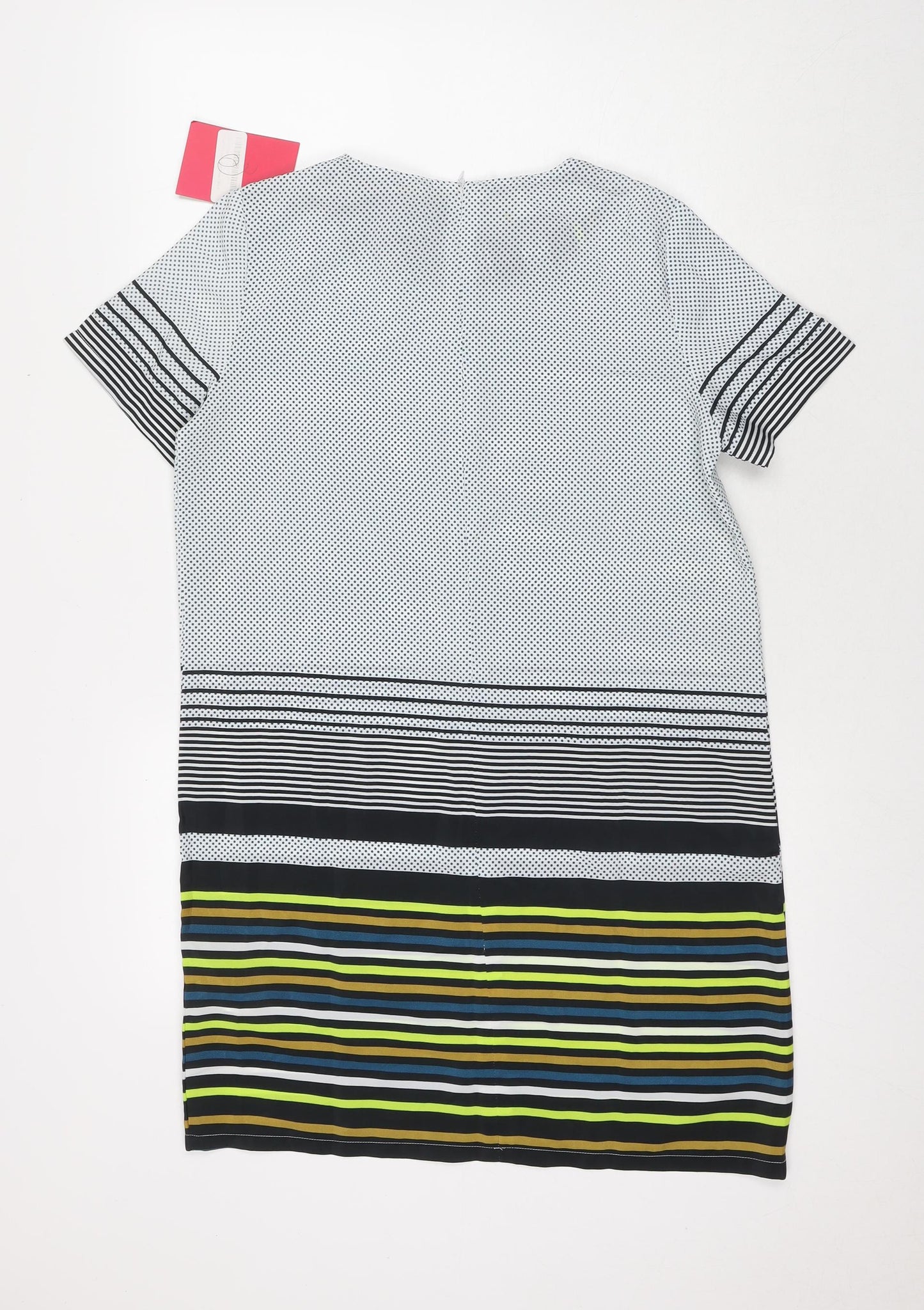 Boohoo Womens Multicoloured Polyester A-Line Size 8 Roll Neck Zip