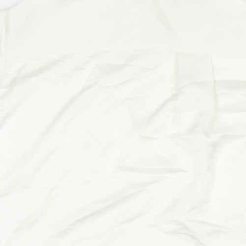 Marks and Spencer Womens White Polyester Basic Button-Up Size 12 Collared