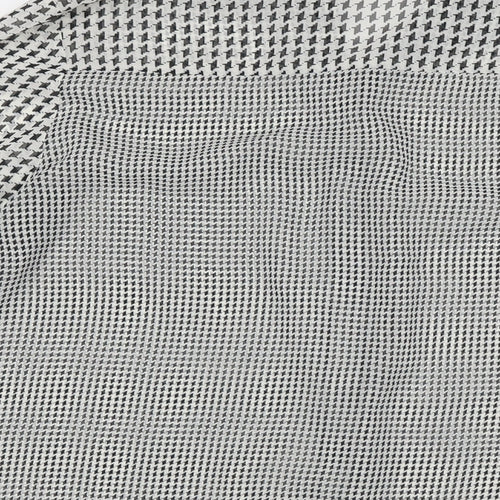 Dorothy Perkins Womens Black Herringbone Polyester Basic Button-Up Size 16 Collared