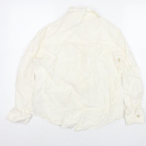 & Other Stories Womens White Viscose Basic Button-Up Size 10 Collared