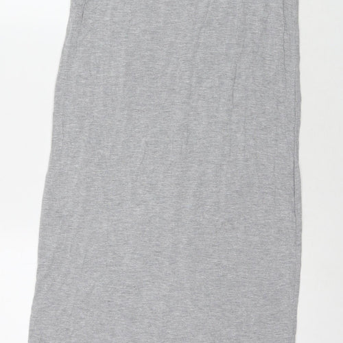 H&M Womens Grey Viscose Tank Dress Size M Round Neck Pullover
