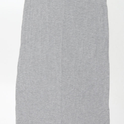 H&M Womens Grey Viscose Tank Dress Size M Round Neck Pullover