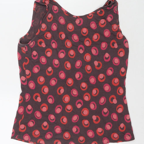 Sandwich Womens Multicoloured Geometric Polyester Basic Tank Size M Round Neck