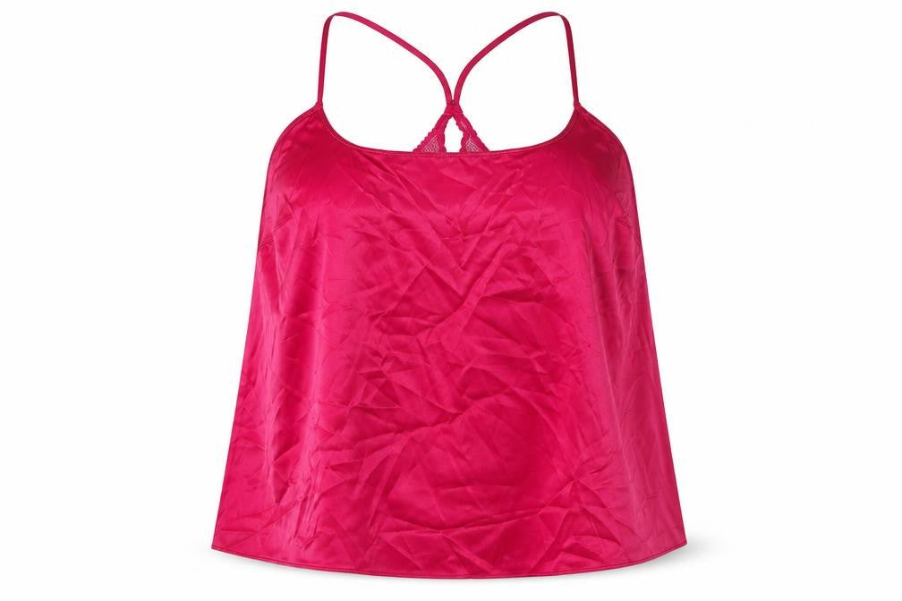 Front view of Marks & Spencer women’s pink solid polyester top pyjama top, size L