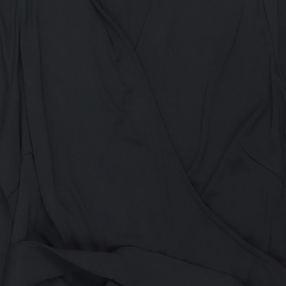 Marks and Spencer Womens Black Polyester Maxi Size 18 Collared Pullover