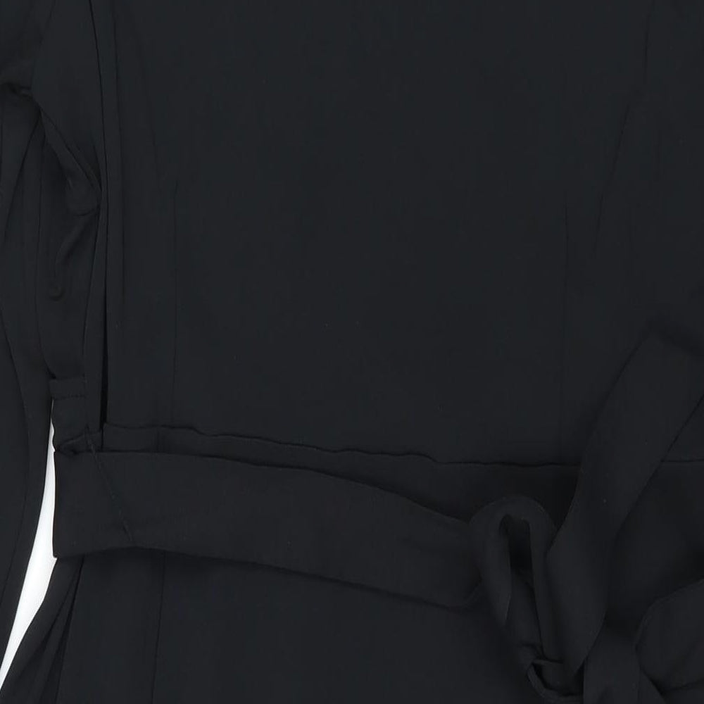 Marks and Spencer Womens Black Polyester Maxi Size 18 Collared Pullover