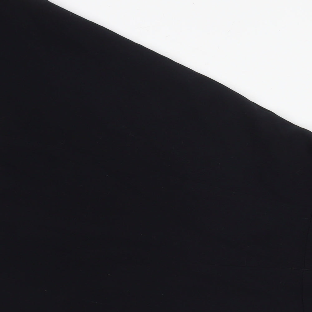 Marks and Spencer Womens Black Polyester Shift Size 8 Round Neck Zip