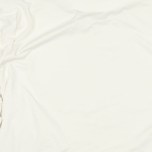 Marks and Spencer Womens White Polyester Basic Blouse Size 24 Round Neck