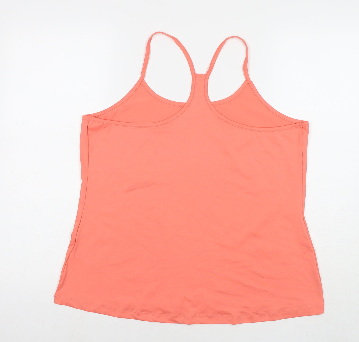 GOODMOVE Womens Pink Polyester Basic Tank Size 20 Round Neck Pullover