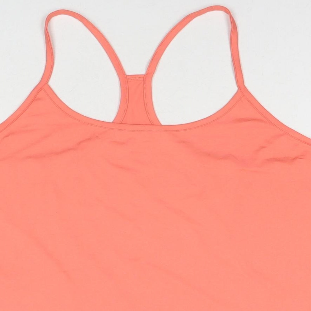 GOODMOVE Womens Pink Polyester Basic Tank Size 20 Round Neck Pullover