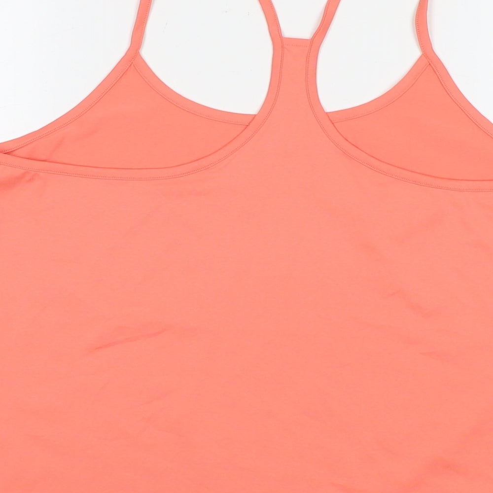 GOODMOVE Womens Pink Polyester Basic Tank Size 20 Round Neck Pullover